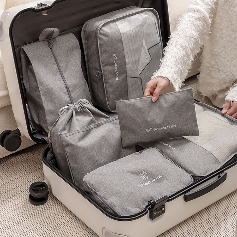 Travel Accessories Kit For Women - Ensemble de 7 cubes de rangement