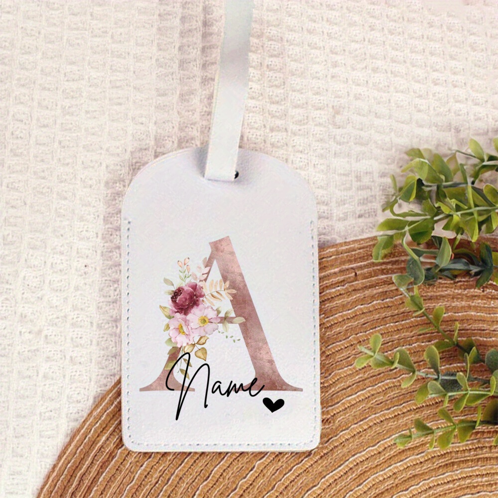 Travel Accessories Name - Étiquette de bagage personnalisée en PU,
