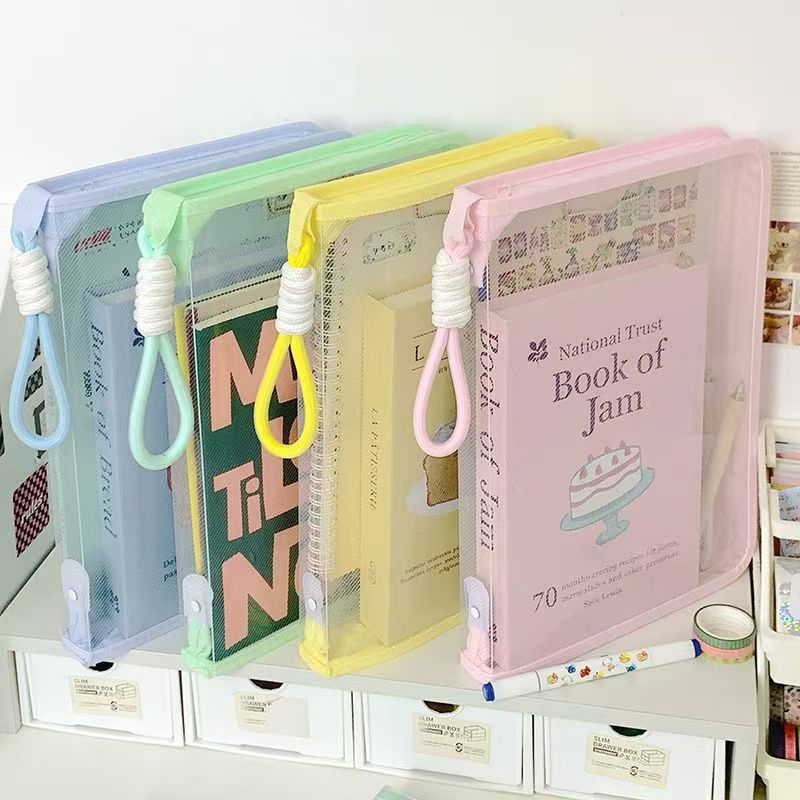 Document Organizer Folder - Pochette à documents transparente avec poignée,