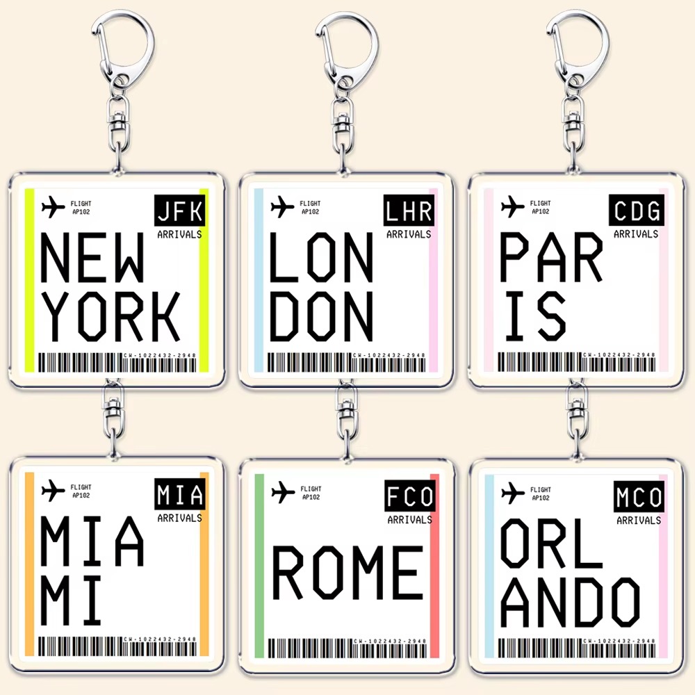 Travel Accessories Gifts - Porte-clés Carte d'embarquement de billet d'avion