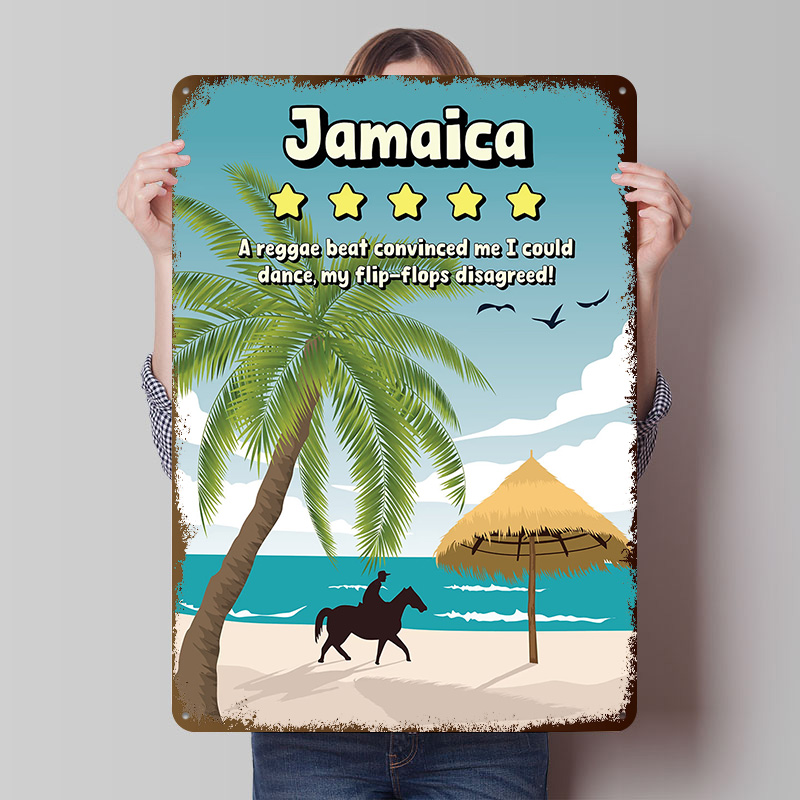 Affiche Métallique de Voyage T - Travel Accessories For Jamaica avis et prix
