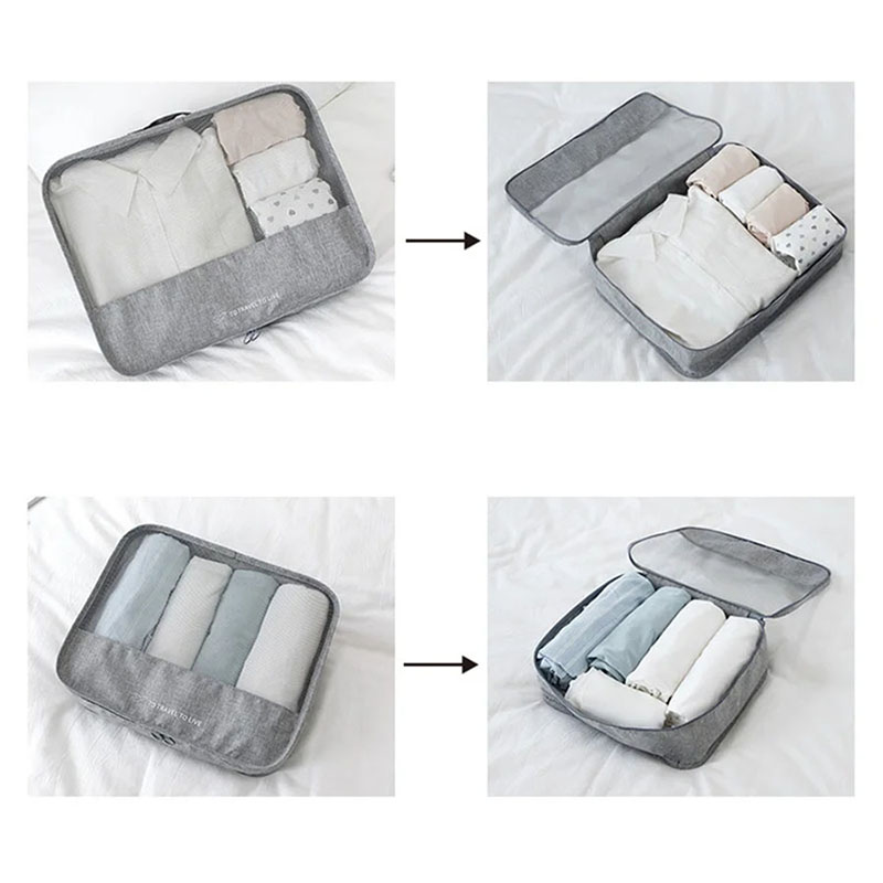 Ensemble de 7 cubes de rangeme - Travel Accessories Kit For Women avis et prix