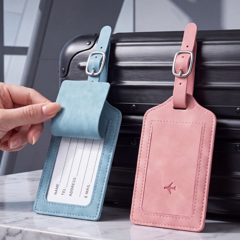 1 étiquette de bagage en cuir  - Travel Accessories Name avis et prix