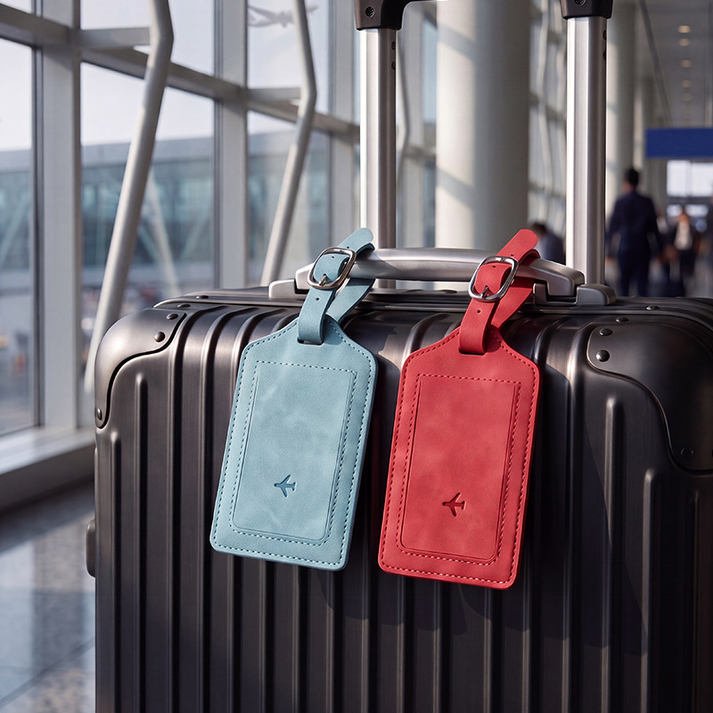 1 étiquette de bagage en cuir  - Travel Accessories Name avis et prix